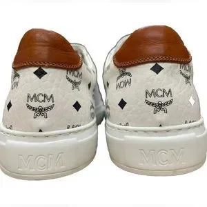 MCM | Shoes | Mens White Low Top Leather Visetros Monogram  display picture 2